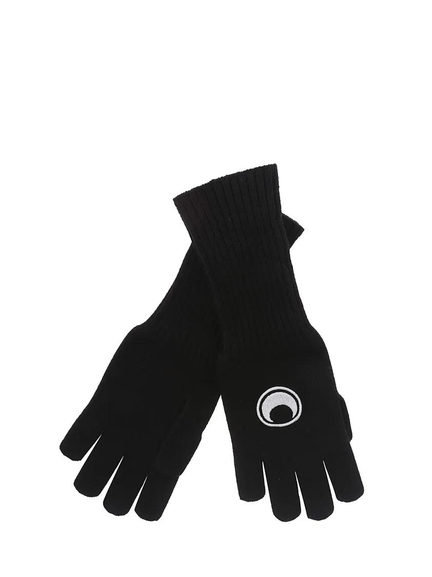 Marine Serre Handschuhe - Long Wool Gloves - Gr. M - in Schwarz - für Damen