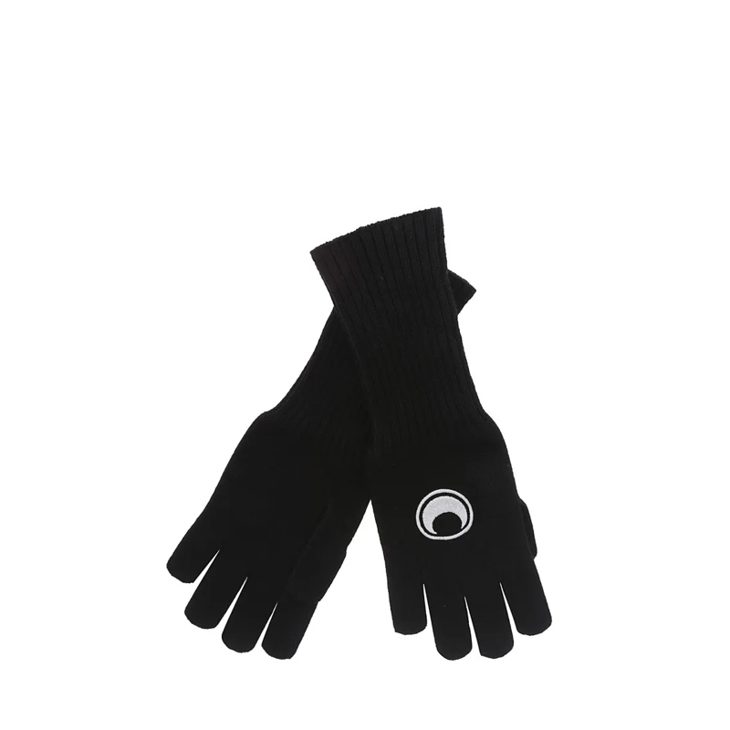 Marine Serre Gants Long Wool Gloves Black