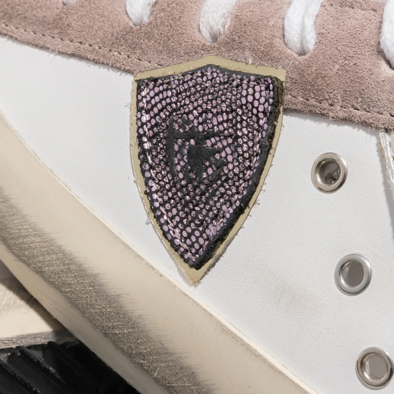 Philippe Model Low-Top-Sneaker Prsx Low Woman Veau Python Mix_Blanc Violet(Image 3)