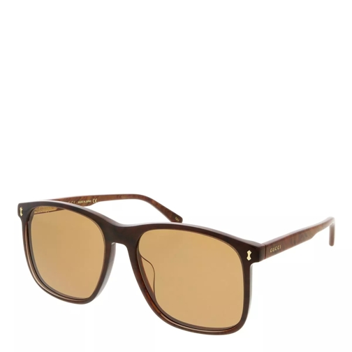 Gucci GG1041S-003 57 Sunglass Man Acetate Brown-Brown-Brown Sonnenbrille