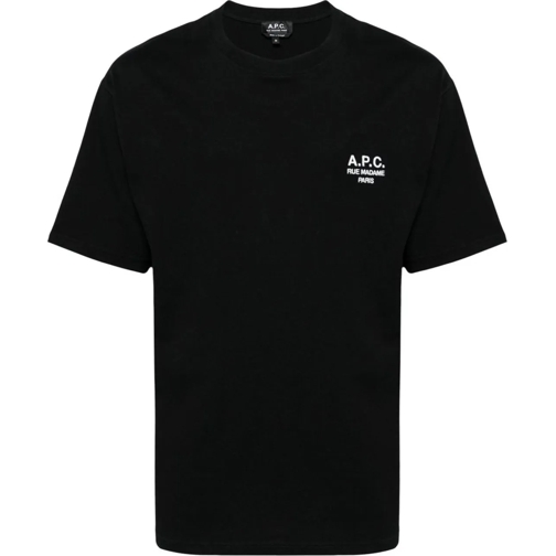 A.P.C. T-Shirts t shirt en coton raymond a logo brode 3 schwarz