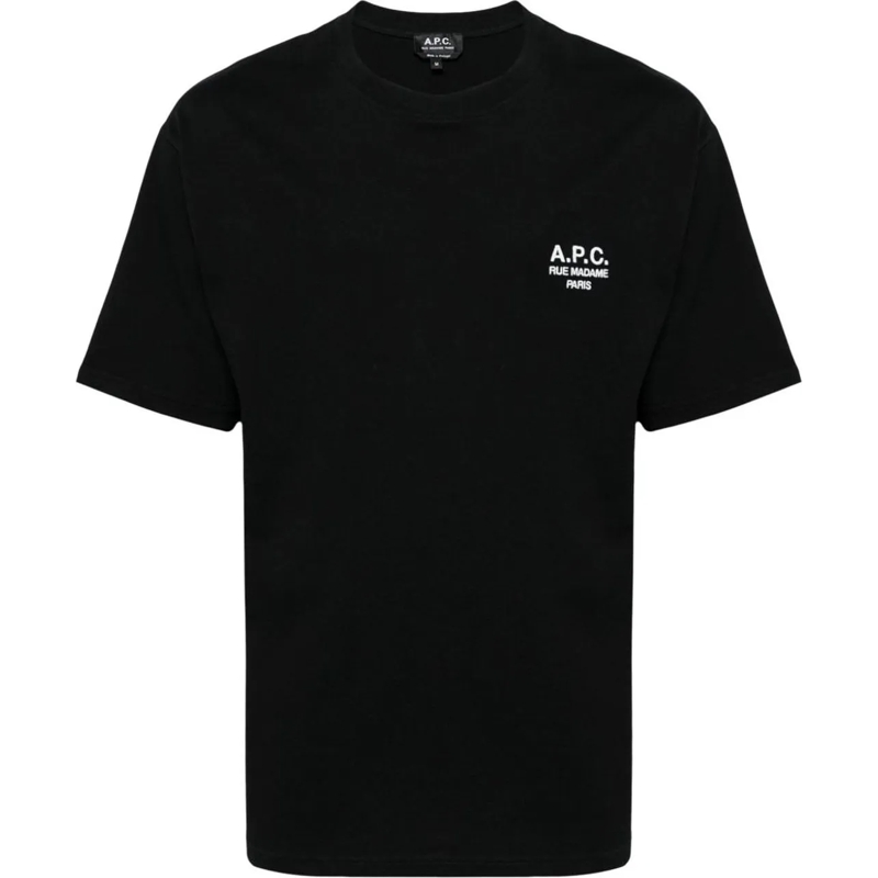 A.P.C. T-shirt t shirt en coton raymond a logo brode 3 schwarz