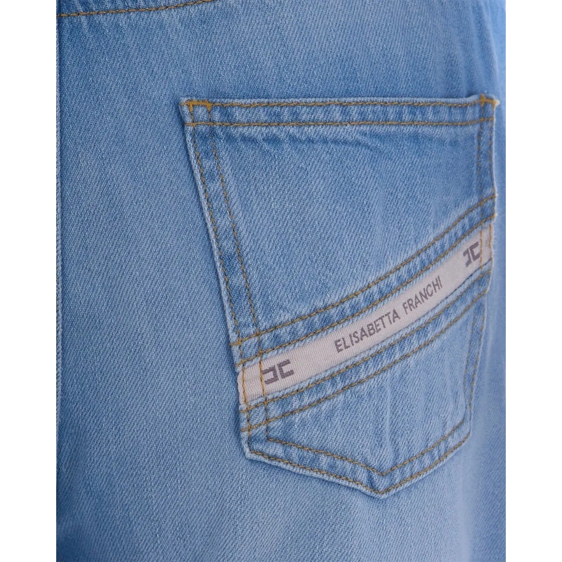 Elisabetta Franchi Boyfriend-Jeans Trousers Light Blue blau(Image 4)