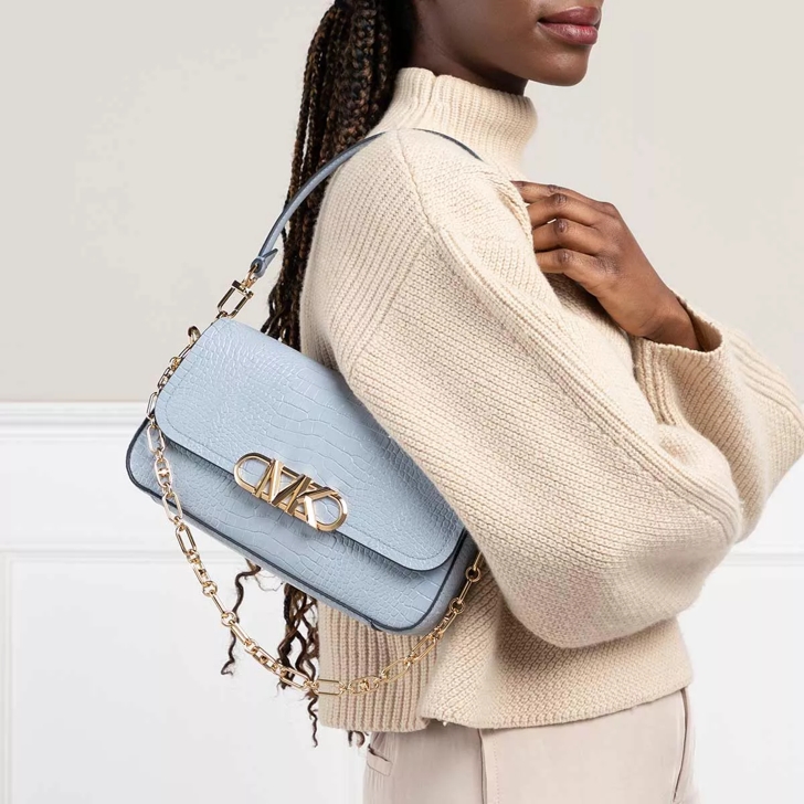 Blue leather cheap michael kors purse