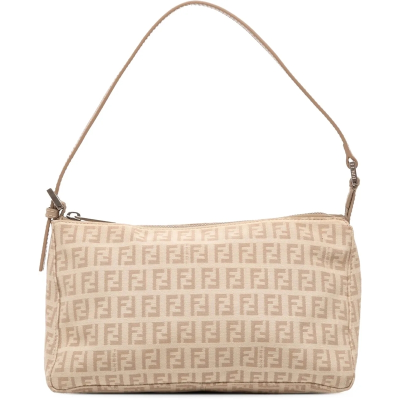 Fendi Sac à bandoulière Zucchino Canvas Pochette braun