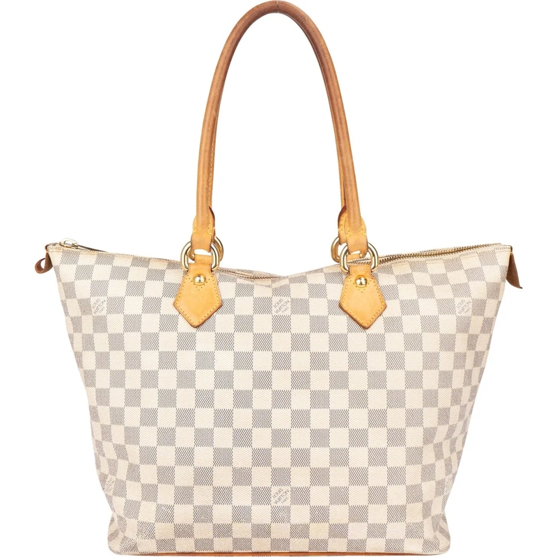 Louis Vuitton Schultertasche Louis Vuitton Damier Azur Monogram Saleya MM Handb weiß