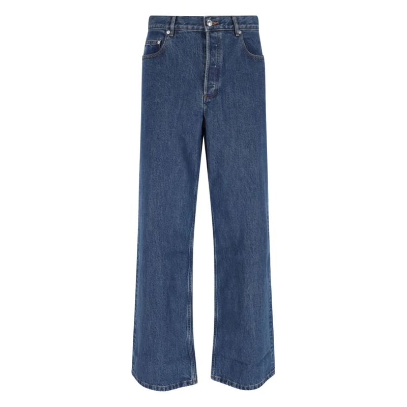 A.P.C. Jeans Straight Jeans, In Blue Denim, Medium Waist Blue