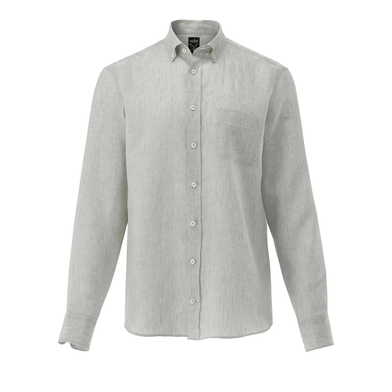 VAN LAACK Hemd Hemd Tailor Fit Streifen grün