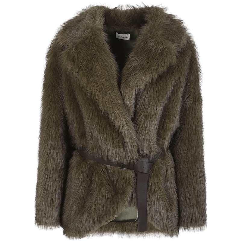 P.A.R.O.S.H. Übergangsjacke Portal Ecofur Jacket Green grün