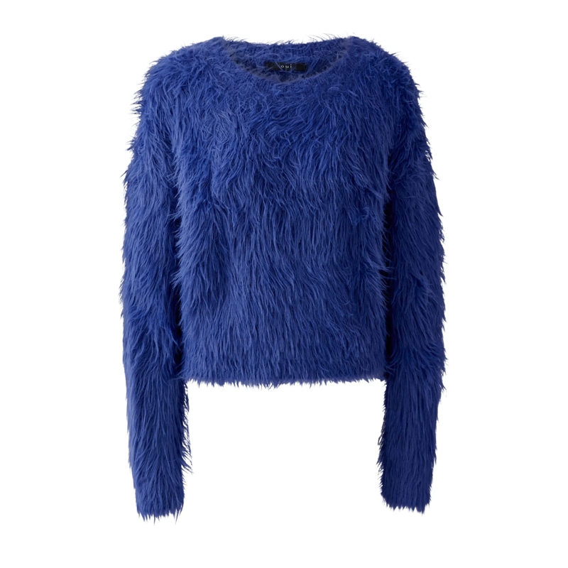 Oui Pullover Pullover blau