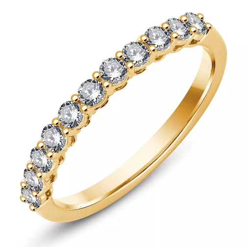 Pukka Berlin Grand Shared Prong Band Diamond Ring Yellow Gold Diamond Ring