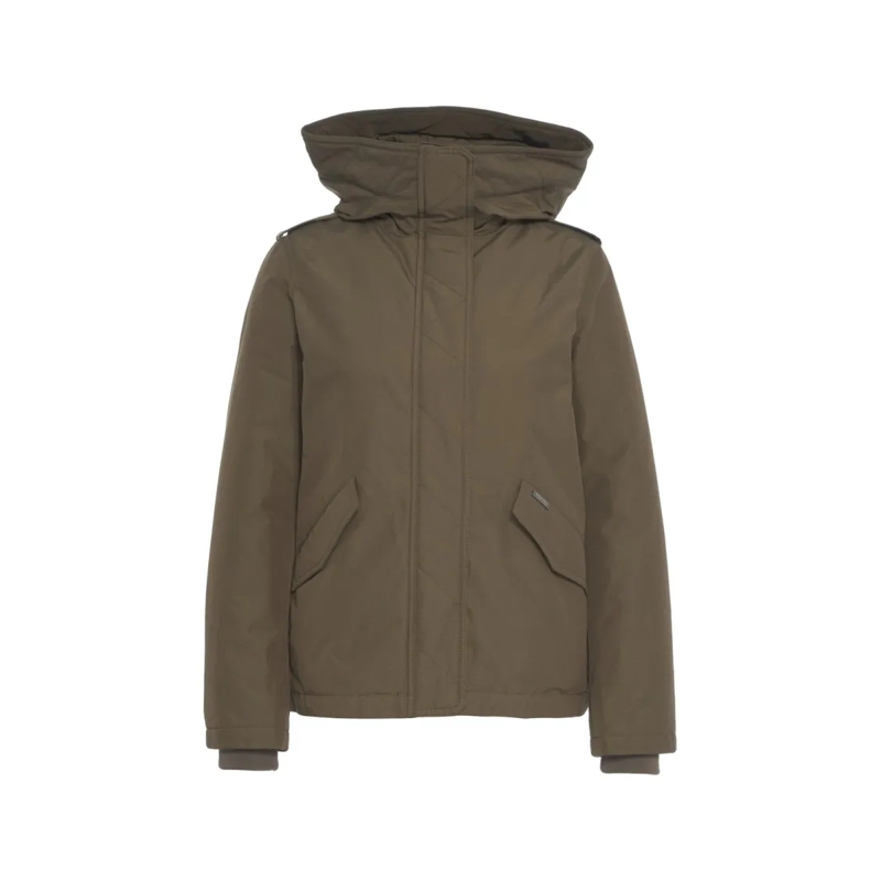 Woolrich Parka Padded Parka With High Collar Grey