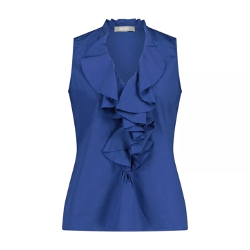 Kiltie Blusentop Yvette mit Volants 48104535359834 Blau 