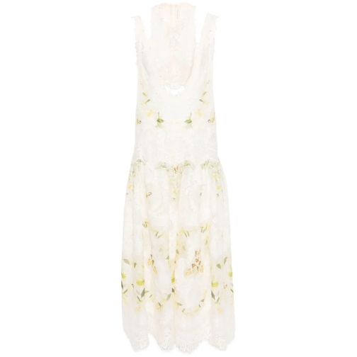 Zimmermann Maxi Dress Harmony Lemon White White 