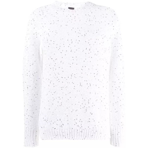 Lorena Antoniazzi White Sequins Sweater White 