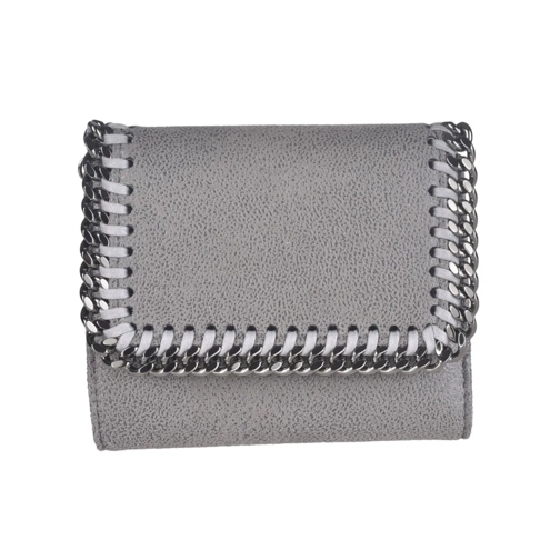 Stella McCartney Geldbörse Small Flap Wallet Eco Shaggy Deer Grey