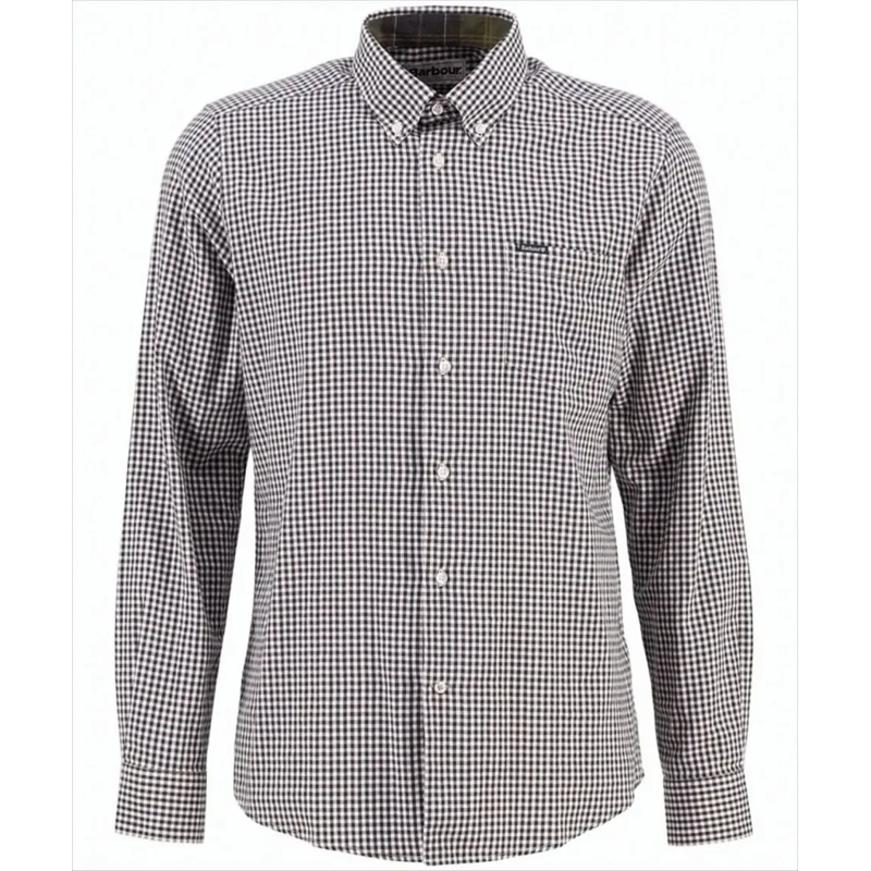 Barbour Overhemd Classic Vichy Print Shirt With Tailored Cuffs Grey