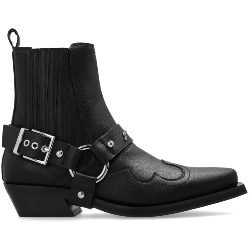 GANNI Bottes Boots Black schwarz