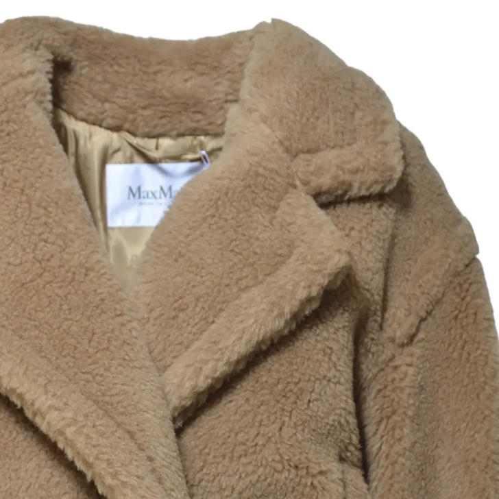 コート Max Mara Gardone Teddy Cropped Coat Cropped Teddy Bear Icon Coat in camel, camel | 