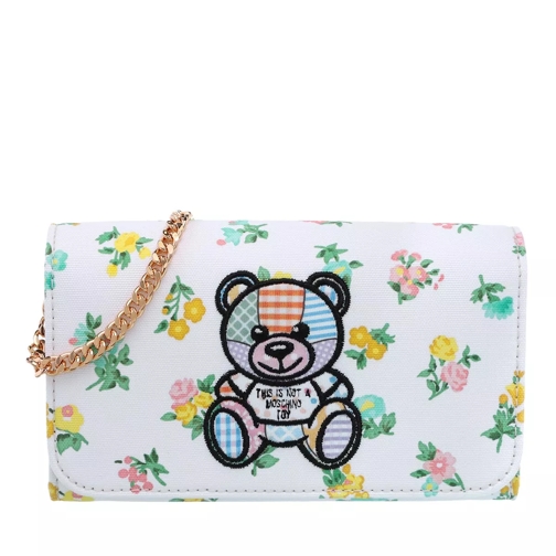 Moschino Wallet  Fantasy Print White Wallet On A Chain
