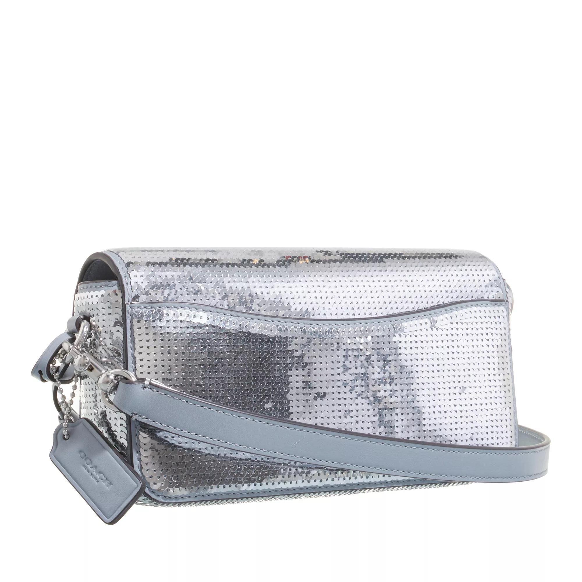 Coach Sequin Studio Shoulder Bag Lh Silver Crossbody Bag