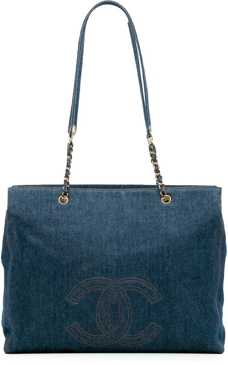 Chanel Shopper - CC Denim Chain Tote - Gr. unisize - in Blau - für Damen