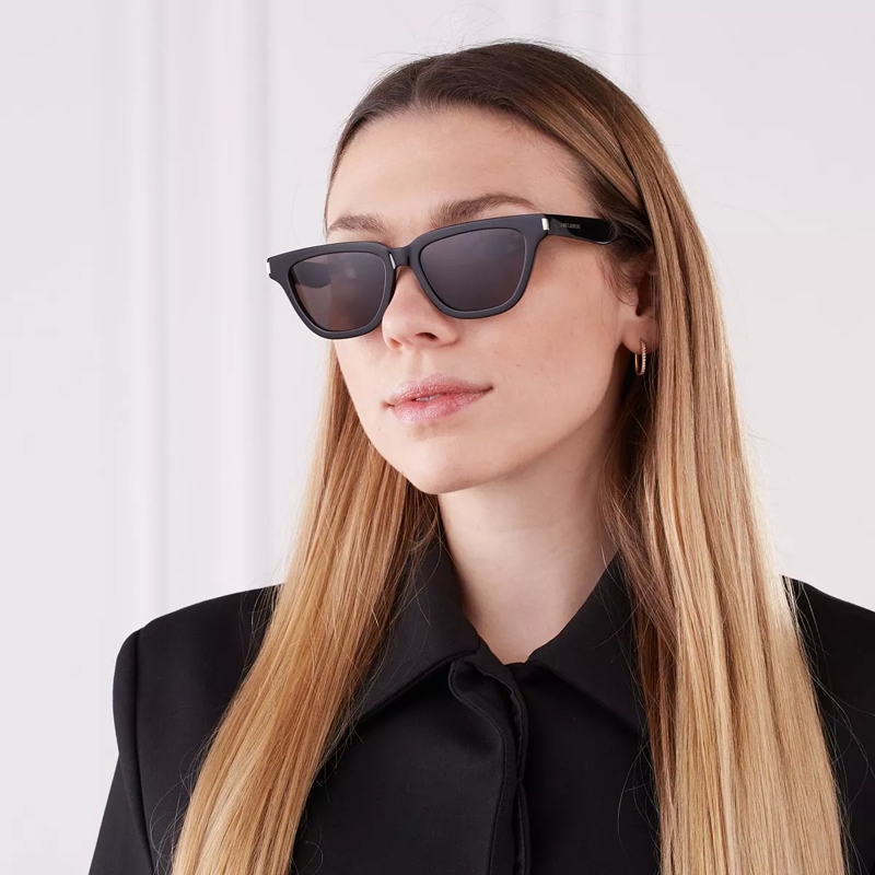 Saint Laurent Sonnenbrille SULPICE butterfly-shaped acetate sunglasses Black-Black-Black(Image 2)