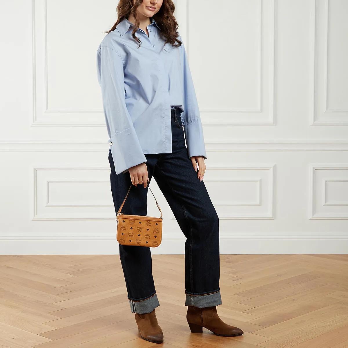 MCM Omkeerbare Liz Shopper in Visetos Brown Dames