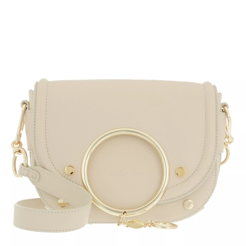 See By Chloé Mara Shoulder Bag Leather Cement Beige Borsetta a tracolla