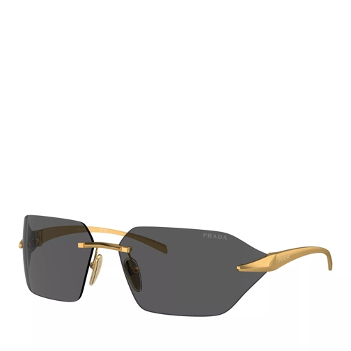 Prada 0PR A56S Satin Yellow Gold Sunglasses