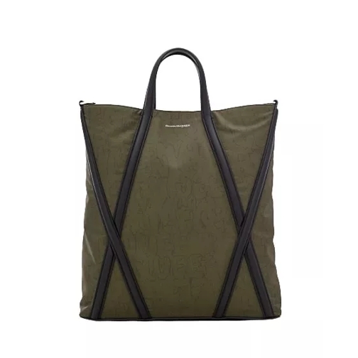 Alexander McQueen Harness Tote Bag Green Rymlig shoppingväska
