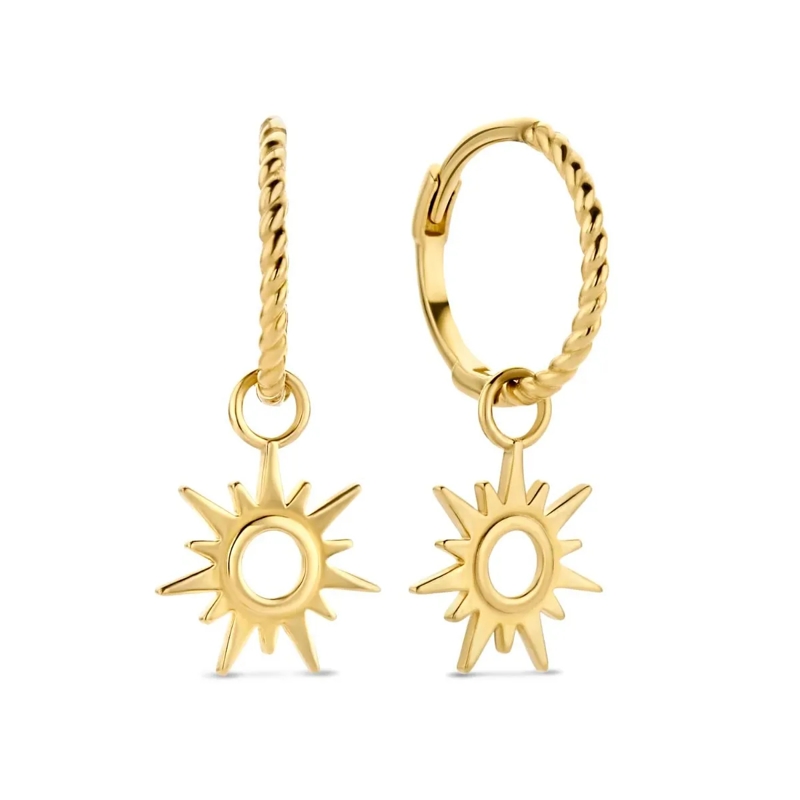 Jackie Gold Créoles Jackie Sun Hoops 585 Gold
