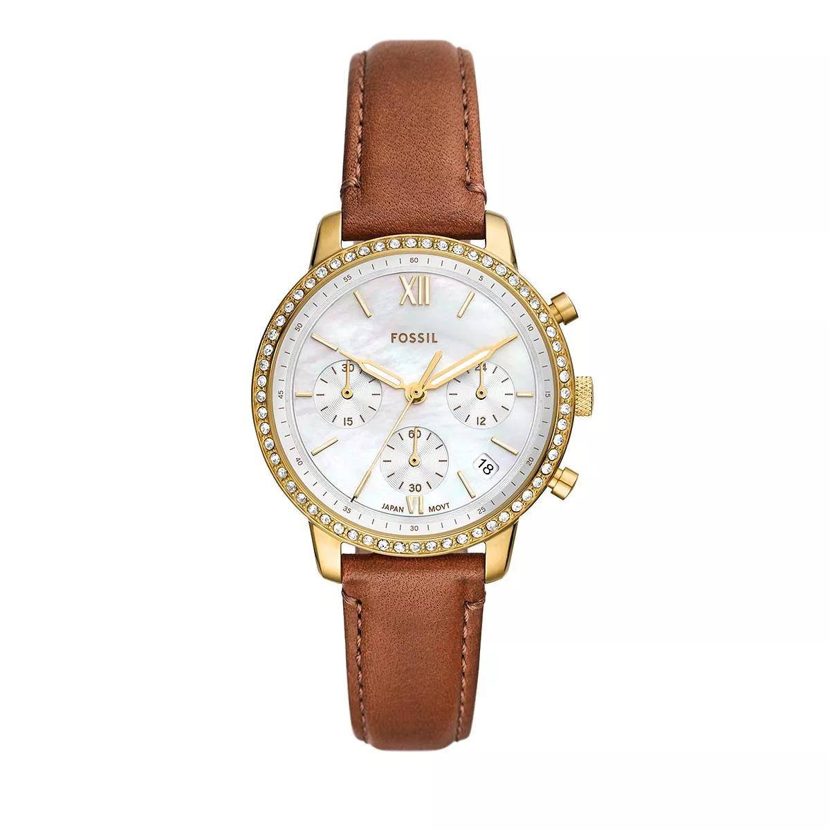 Fossil watches for online women leather