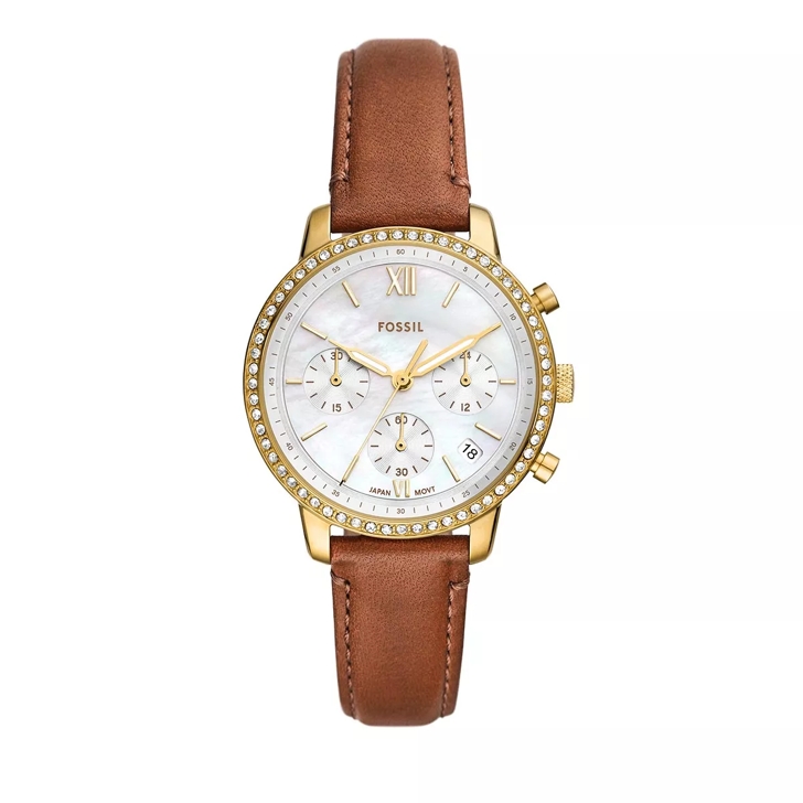 Fossil leather deals watch womens