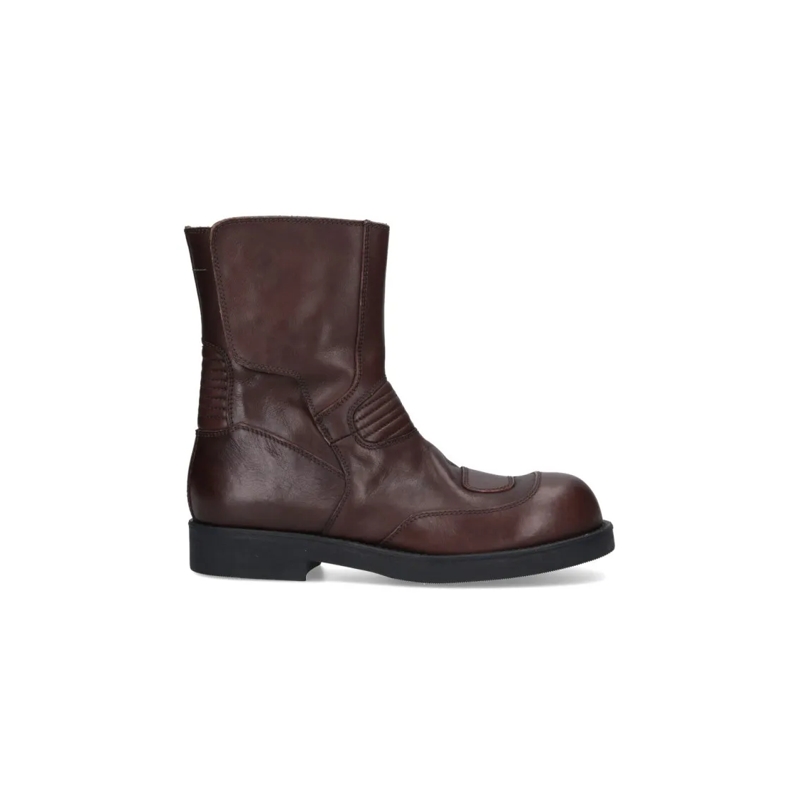 MM6 Maison Margiela Bottes "Biker" Boots – Brown Brown