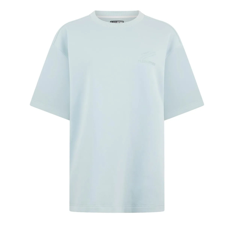 Plein Sport T-Shirt Pique Round Neck T-Shirt Icon hell-blau