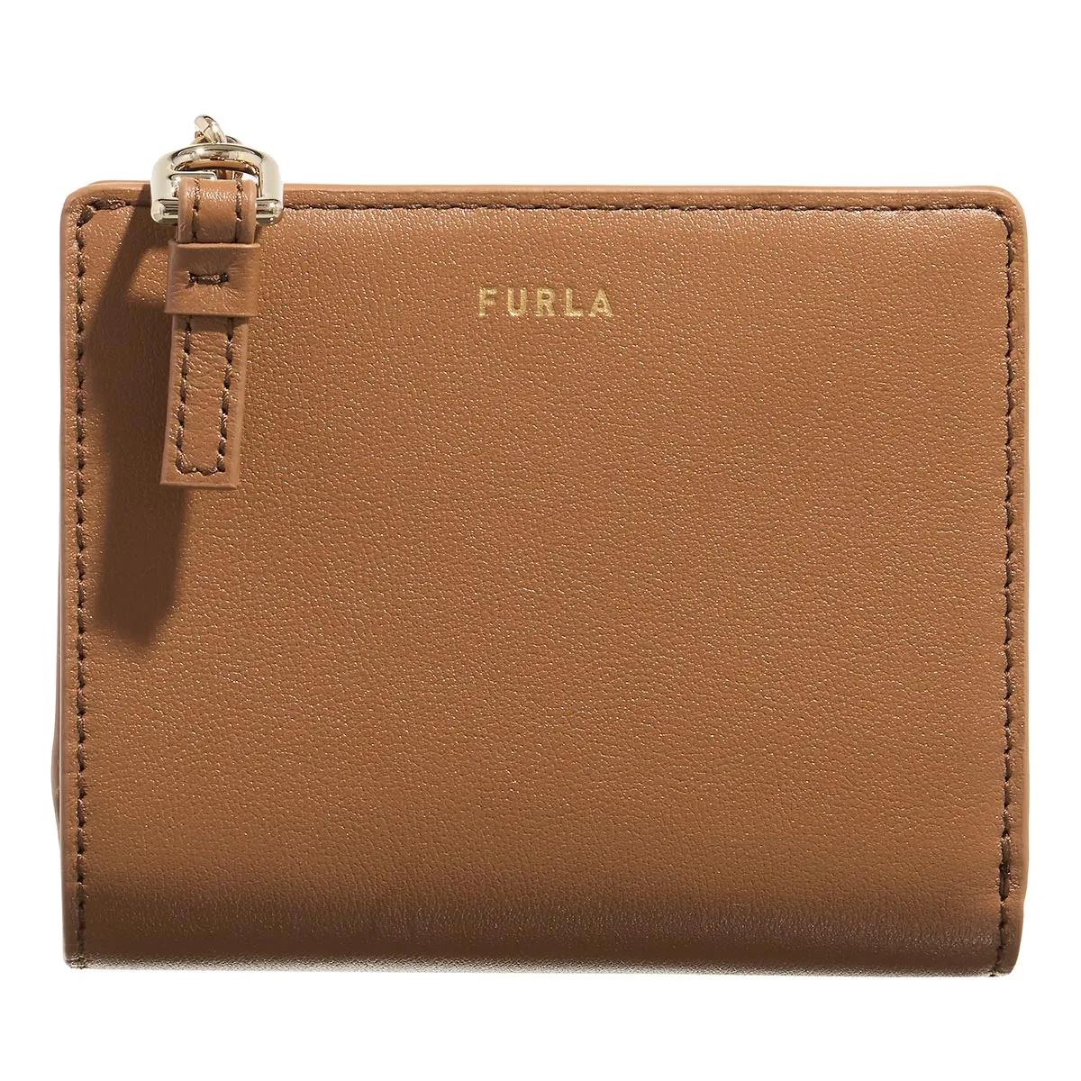 Furla Portemonnaie - Furla Nuvola S Compact Wallet L Zip - Gr. unisize - in Cognacbraun - für Damen