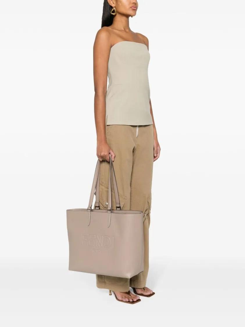 Thumbnail - Fendi Shopper & Totes - Beige Calf Leather Shoulder Bag - Gr. unisize - in Beige - für Damen