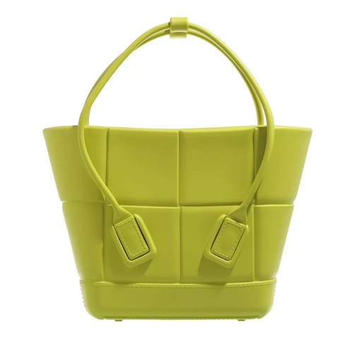 Bottega Veneta Mini Rubber Tote Bag Kiwi Yellow Liten väska