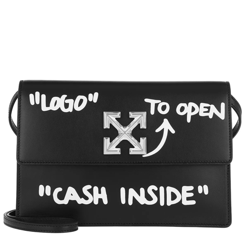 Off-White Jitney Cash Inside Crossbody Bag Black White Cross body-väskor