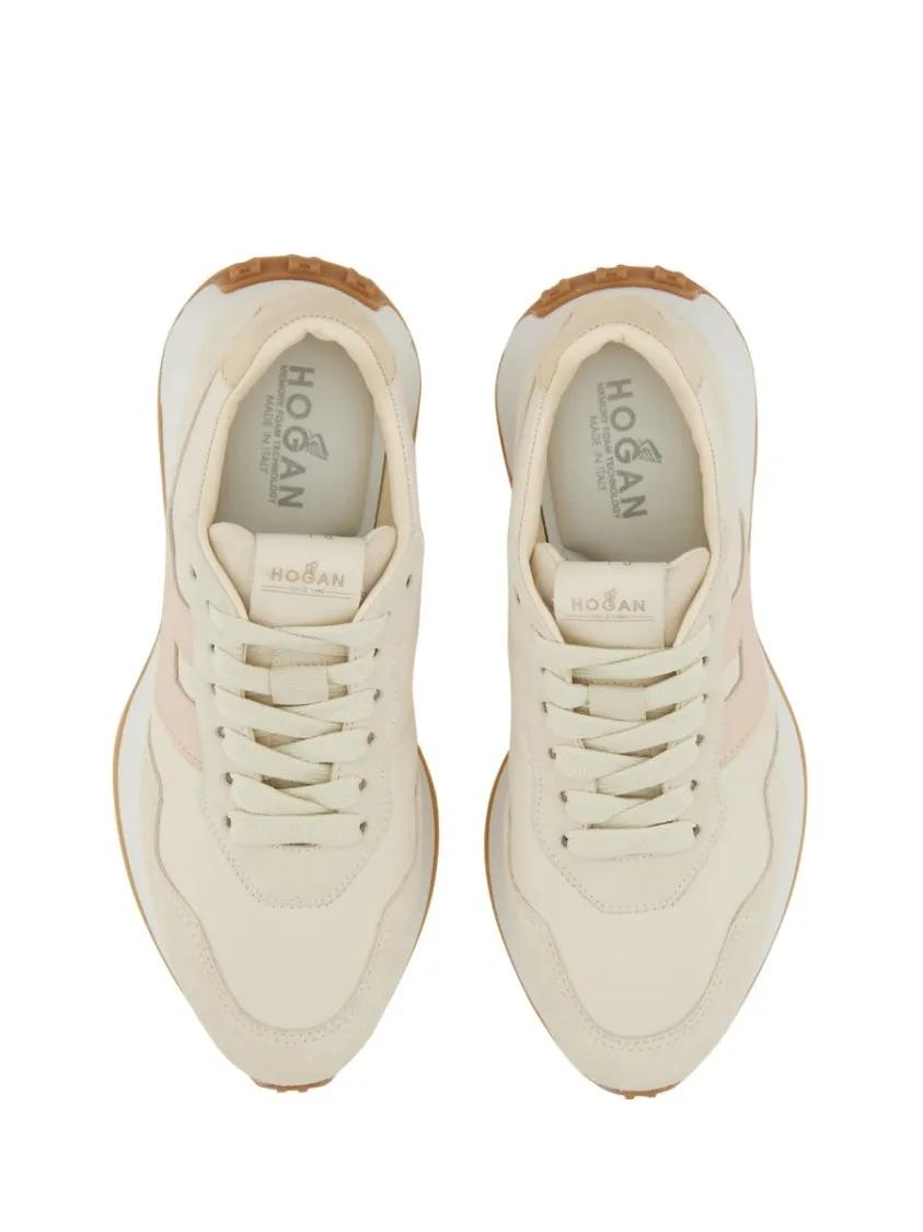Thumbnail - Hogan Low-Top Sneaker - Textured Leather Sneakers - Gr. 37,5 (EU) - in Beige - für Damen
