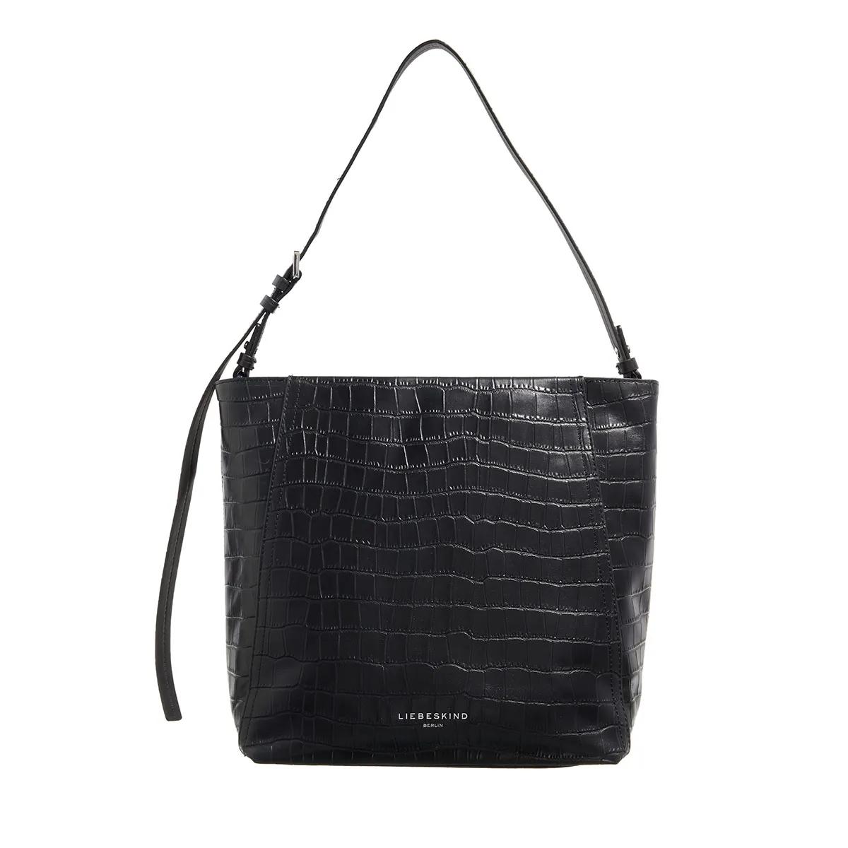 Liebeskind Berlin Hobo Bag - Chudy New Croco - Gr. unisize - in Schwarz - für Damen