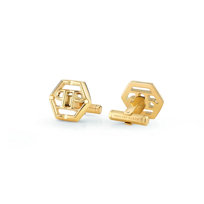 Philipp Plein Manschettenknöpfe Cufflinks Plein Icon gold(Image 3)