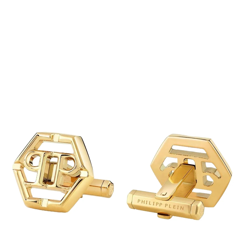 Philipp Plein Manschettenknöpfe Cufflinks Plein Icon gold