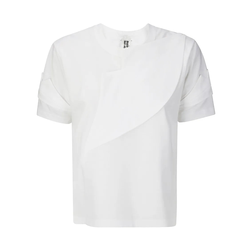 Comme des Garcons T-Shirt Short-Sleeved Cotton T-Shirt With Layered Inserts White
