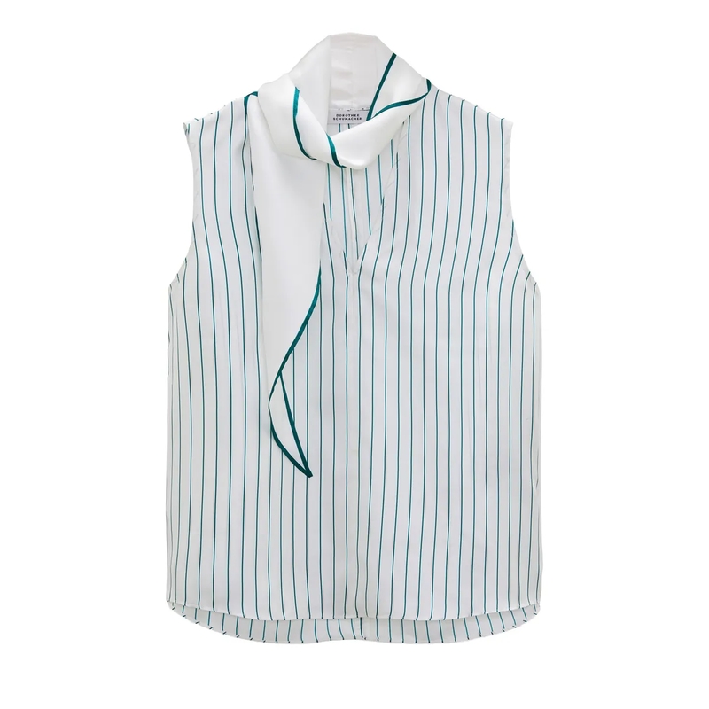 Dorothee Schumacher Bluse STRIPES WITH A TWIST top strip green