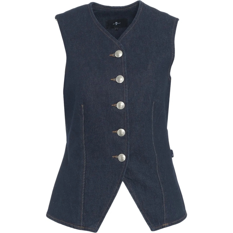 Seven for all Mankind Top Denim vest 'Lady Vest' blau