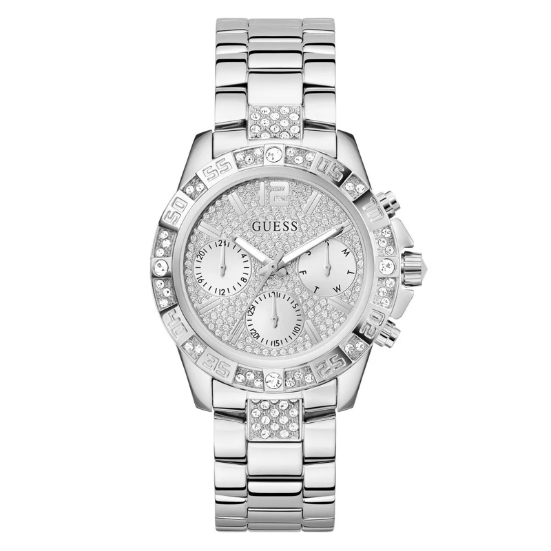 Guess Quarzuhr Quarz-Analoguhr Majesty silber