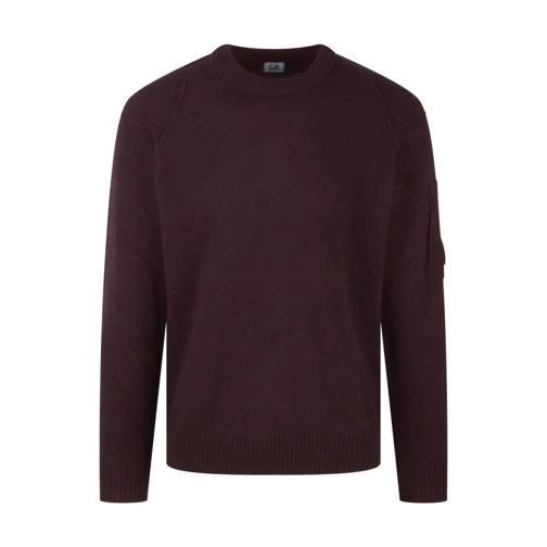 CP Company Lambswool Grs Crew Neck Knit Red Maglione