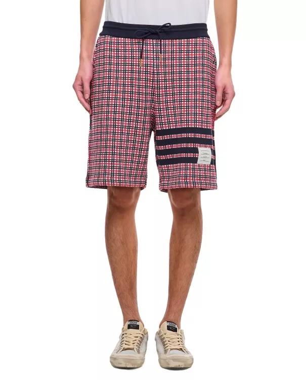 Thom Browne - Check 4 Bar Sweat Cotton Shorts - Größe 1 - pink